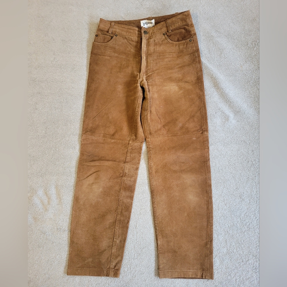 Bagatelle Women's Genuine Leather Relaxed Pants